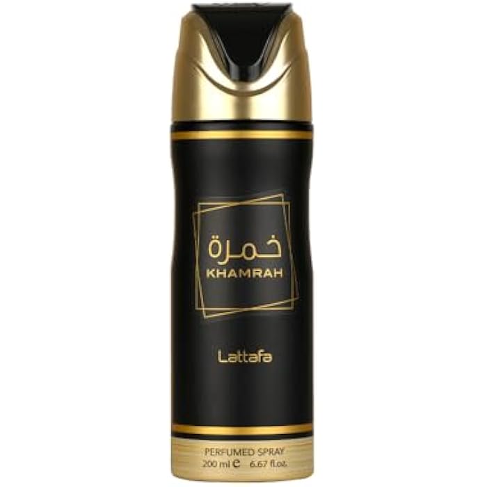 Lattafa Khamrah Perfumed Deodorant Spray for Unisex, 6.7 Ounce - Image 1